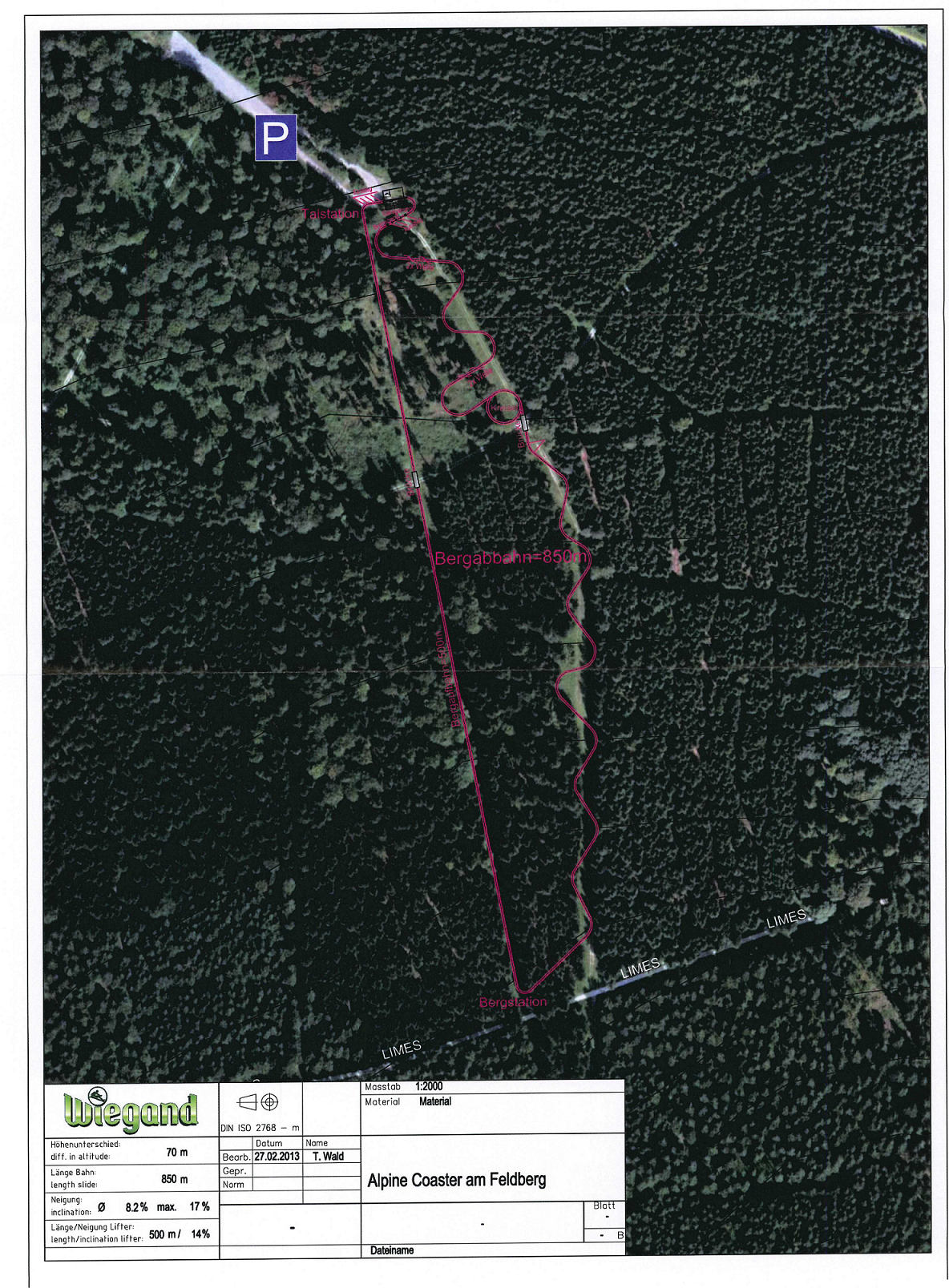 Hochtaunuskreis Sommerrodelbahn Verlauf der Bahn 2013.png