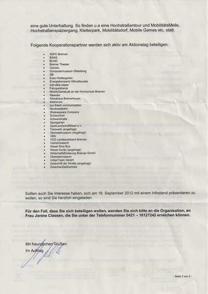 Datei:Der Senator für Umwelt, Bau und Verkehr - Beteiligung an der Veranstaltung "Autofreier.StadTraum" - Seite 2.jpeg