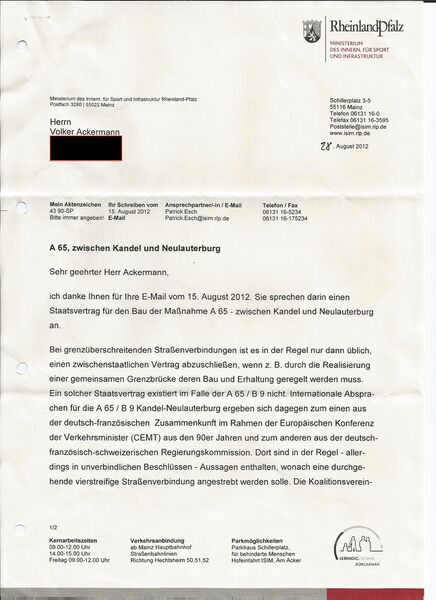 Datei:A65 - Schreiben der Landesregierung Seite 1 .jpg