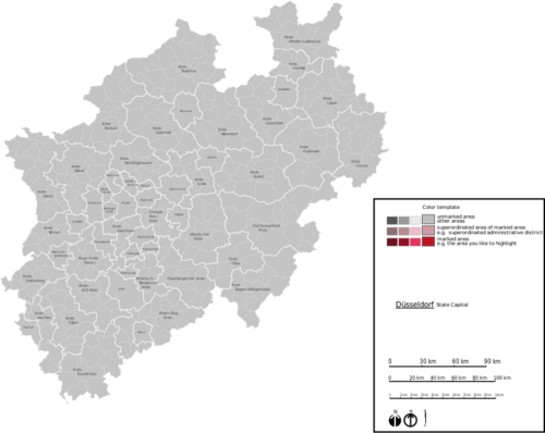 Kreise und Kreisfreie Städte in NRW
