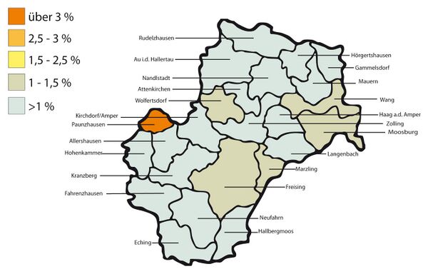 Freising Stimmenverteilung europaw2009.jpg