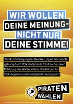 Wir wollen deine Meinung - nicht nur deine Stimme!
