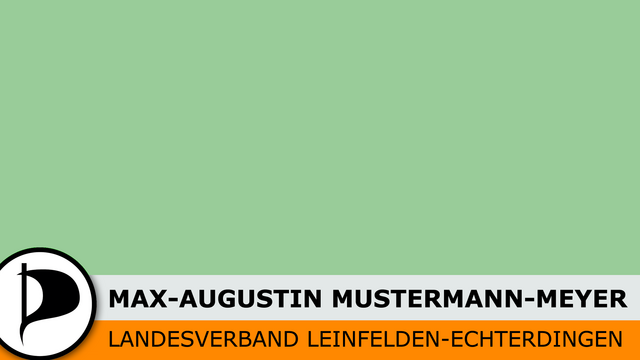 Design für die Einblendungen. Das Grün ist die Keying-Farbe, also später transparent.