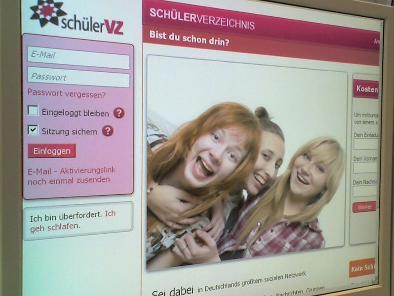 Datei:SchülerVZ-Startseite.jpg