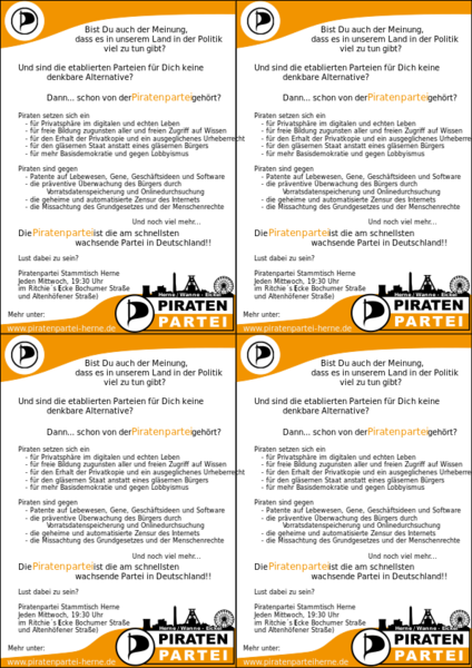Datei:Piratenpartei Stammtisch Herne-Wanne Flyer.svg