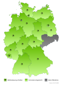 Stand der Unterschriftensammlung zur Bundestagswahl