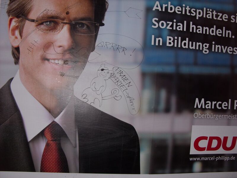 Datei:CDU-plakat verunstaltet.JPG