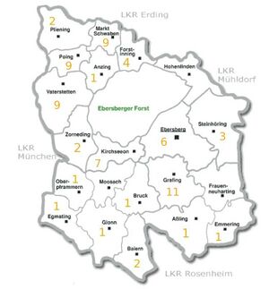 Verteilung der Mitglieder im Landkreis