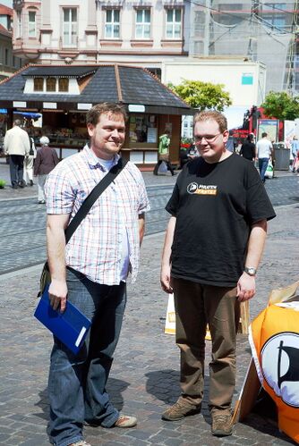 Infostand in Würzburg