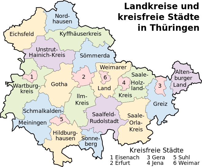 Datei:Landkreise Thüringen.svg