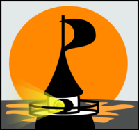 2. Entwurf für ein (komplexes, ähem) Logo der Berlin/Lichtenberger Crew "Leuchtturmspitze"