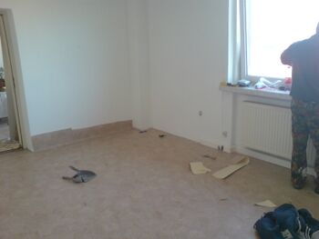 Blick in der GS ans Fenster