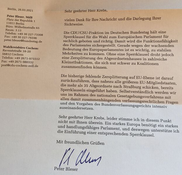 Datei:Antwort EU Sperrklausel.jpg