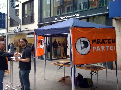 Der Infostand fertig